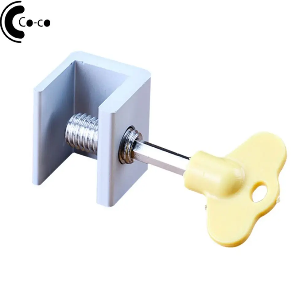 

Sliding Window Stopper Safety Lock Adjustable Aluminum Alloy Slide Security Lock Key Lock Sliding Window Safety Catch Protection