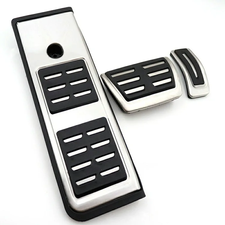 Автомобильная педаль из нержавеющей стали для Audi A6 C8 4K A7 4K8 S Line RS 2019 ~ 2024, 2020 2021 2022 2023 противоскользящая часть топливного тормоза, подножка, накладка, аксессуары