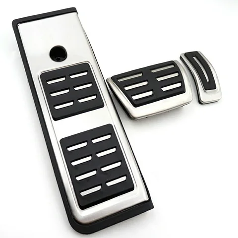 Автомобильная педаль из нержавеющей стали для Audi A6 C8 4K A7 4K8 S Line RS 2019 ~ 2024, 2020 2021 2022 2023 противоскользящая часть топливного тормоза, подножка, накладка, аксессуары