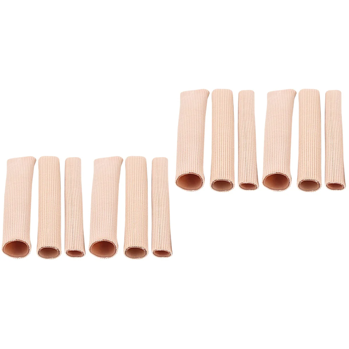 

Toe Finger Sleeve Gel Cover Protectors Corn Fabric Elastic Care Covers Caps Cushion Pad Bandages Cuttable Cap Lined Silicone