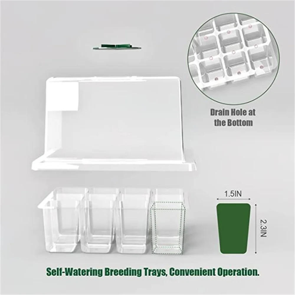 Пластиковый горшок для рассады выращивания растений 12 отверстий 4/5/6 шт.