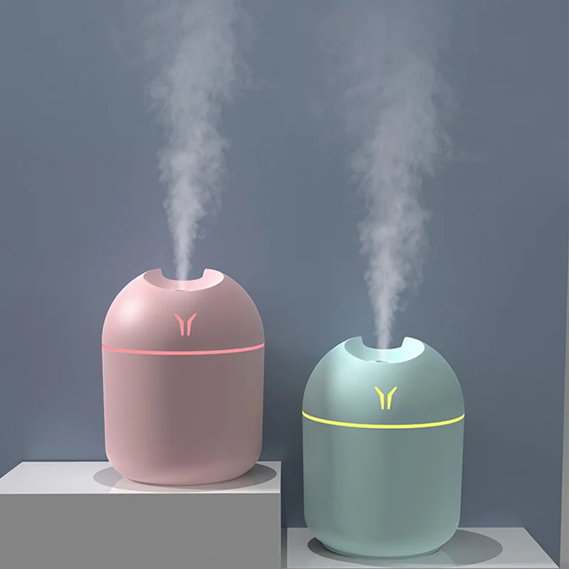 

USB Humidifier with Light 250ml Portable Aroma Diffuser Room Fragrance Ultrasonic Mist Maker Fogger Water Fountain Pond Car Home