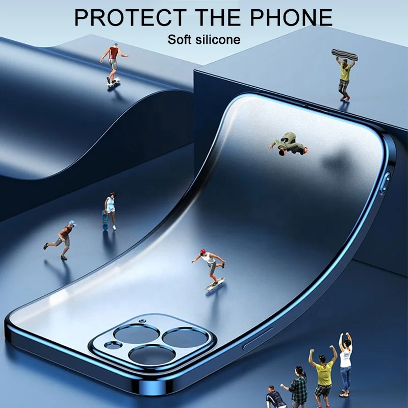 Роскошный Матовый Прозрачный ударопрочный чехол для iPhone 11 12 13 Pro Max Mini XR X XS 7 8 Plus SE 2