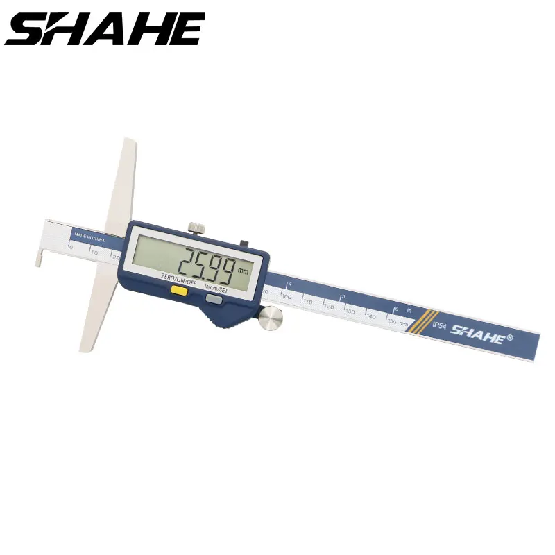 

Shahe Single Hook Digital Depth Caliper Micometer 150/200/300mmm Built-in Wireless Measuring Tools