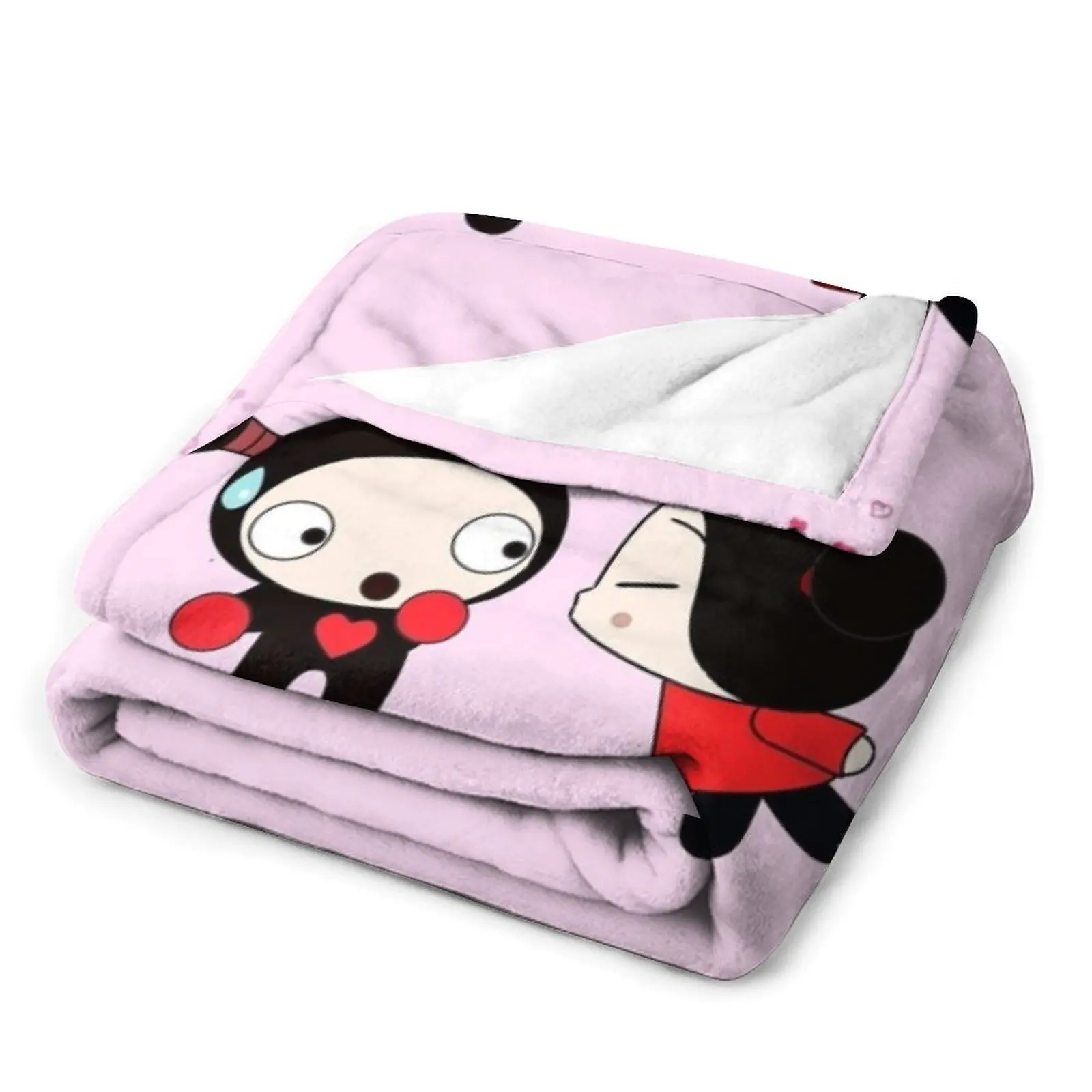 Модное ворсистое очень большое одеяло для манги Pucca Loves Garu