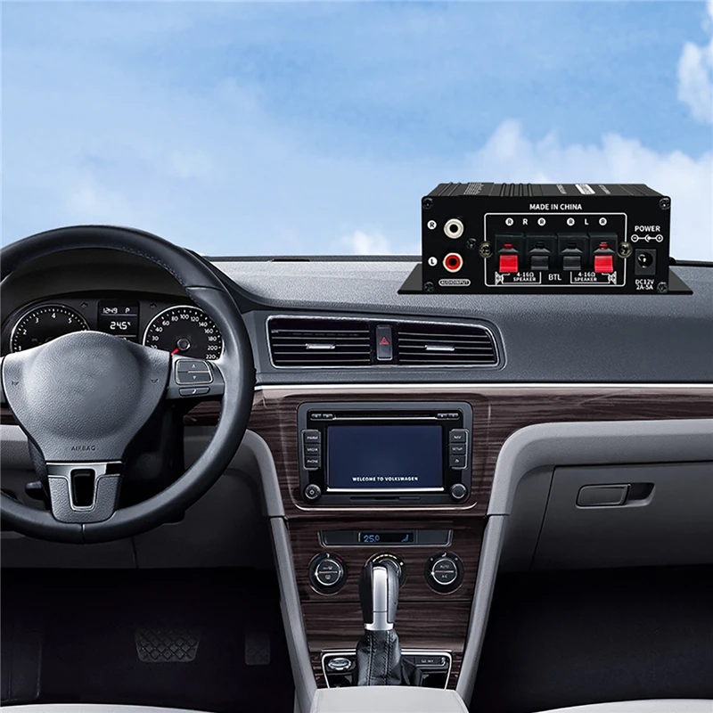 12V 2 Channel Car Mini Amplifier AK270 Stereo Power Audio Without Remote Control |