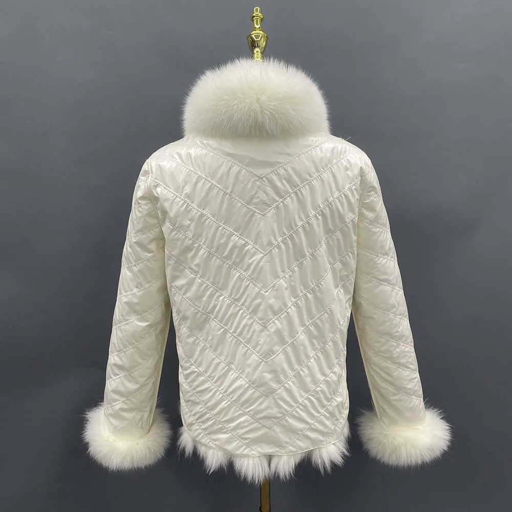 MISSJANEFUR Reversible Real Fur Coat Women 2022 New Fashion Luxury White Both Sides Wear Winter Clothes Wholesale Fox Fur Jacket