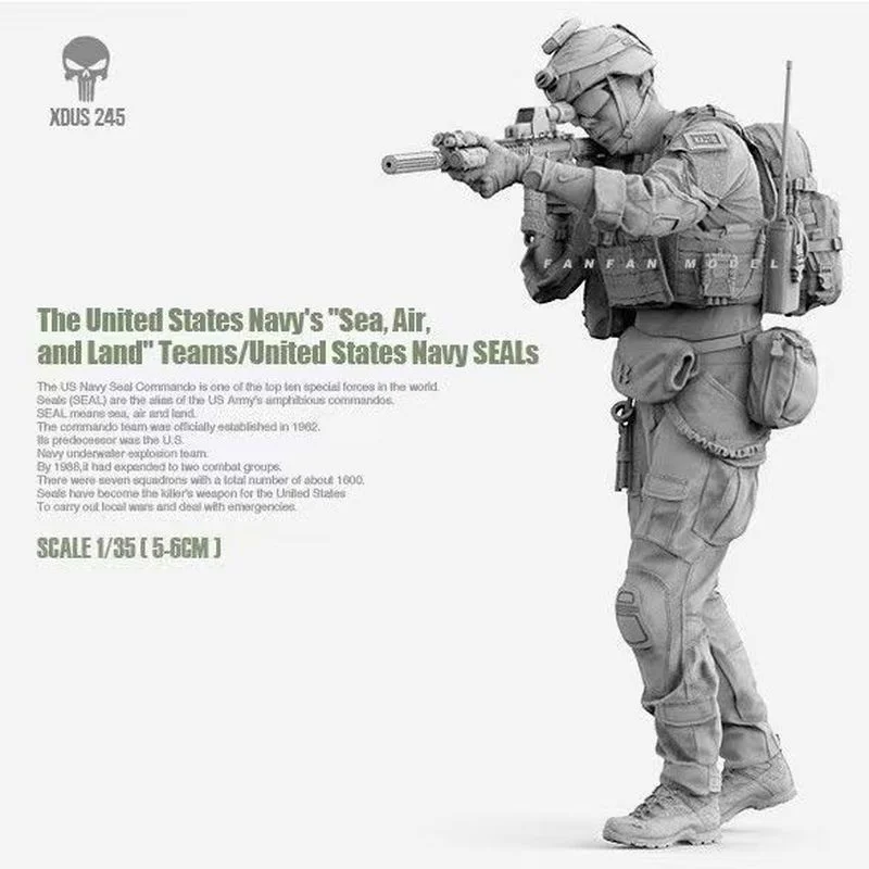 

NX SEAL Soldier Model Resin Model Kit Tumei Colorless Self-Assembling Resin Figure