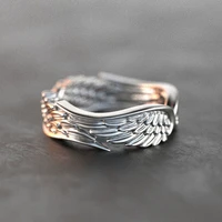 2022 simple stylish women wings rings metal plated romantic girl gift versatile ring for party ladies fashion jewelry