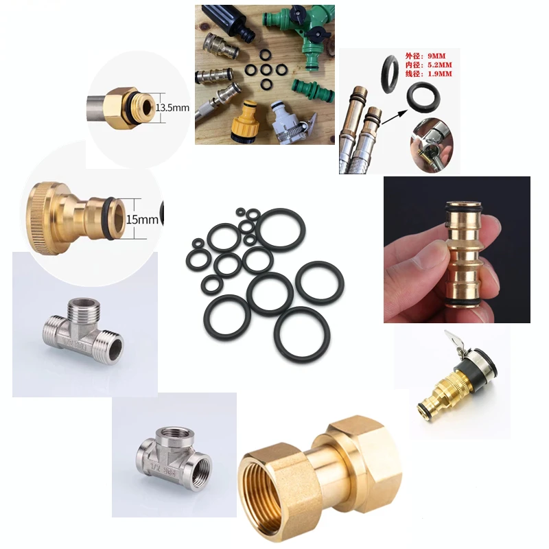 200 шт./кор. уплотнительные кольца резиновые шайбы ассортимент черные набор