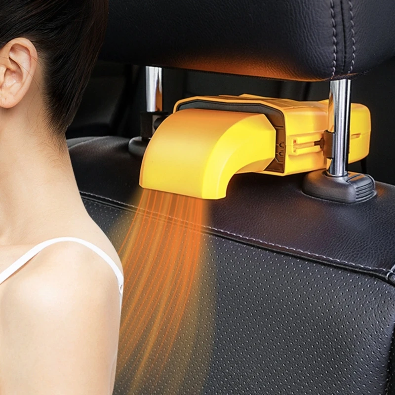 

2 in 1 Car Heater Fan 12/24V 150W Car Anti-fog Heating Fan Demister Plug in Cigarette Lighter 360° Rotation Defroster D7YA