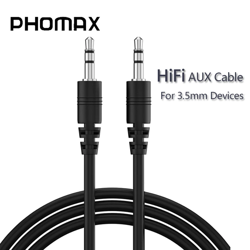 

PHOMAX 3.5mm Jack Male to Male Double Head Audio Aux Cable For Computer Cell Phone Car Audio Headphones TV MP3 Speaker Etc