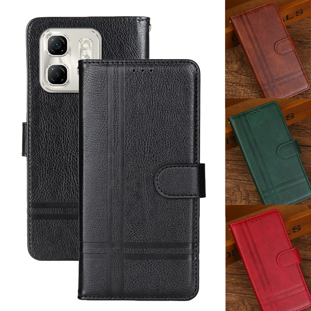 Чехол для Infinix Smart 9 кожаный чехол-бумажник с откидной крышкой Smart9 X6532 чехол