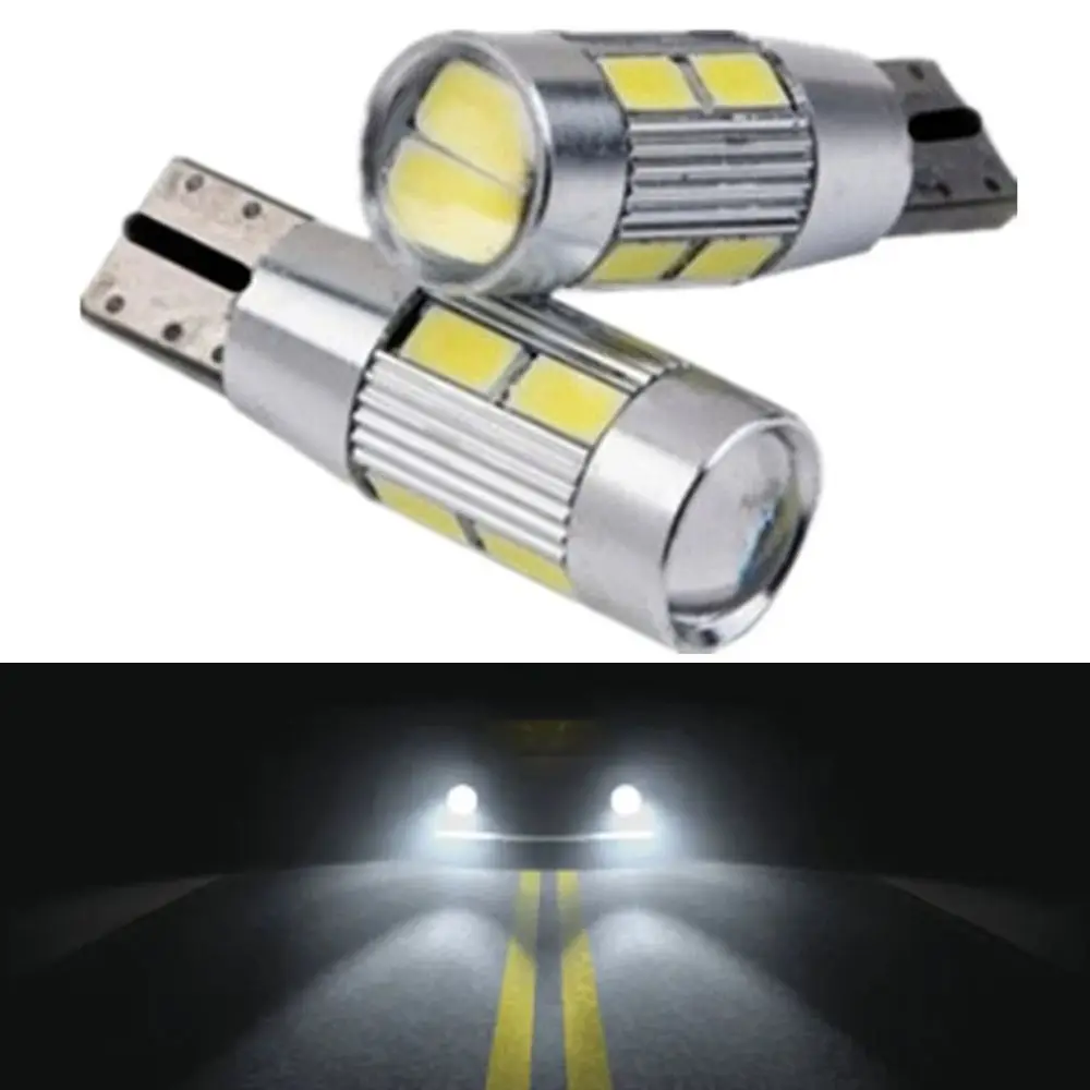 

5pcs 5630 Canbus LED Universal 10SMD DC 12V Car Side Marker Light T10 Interior Lighting