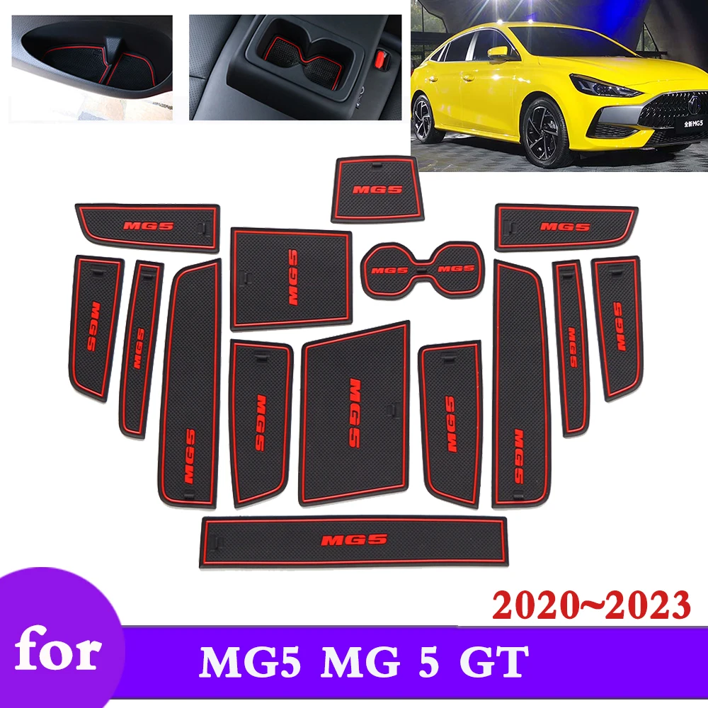 

Anti-slip Rubber Mat Groove Cushion Pad for MG5 MG 5 GT 2020 2021 2022 2023 Gate Slot Coasters Car Sticker Accessories Gadget
