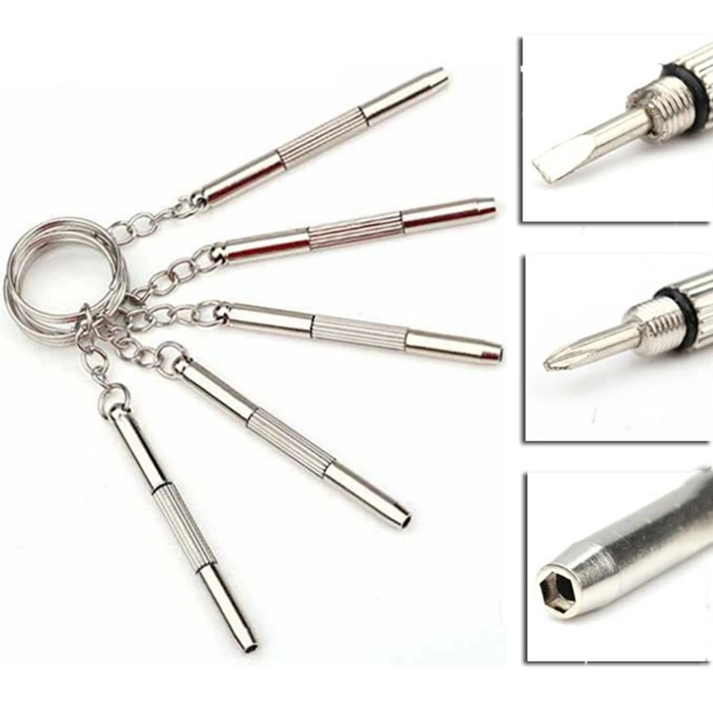 

5pcs Multi functional mini three in one small screwdriver, glasses accessories repair, watch repair, mobile phone repair tools