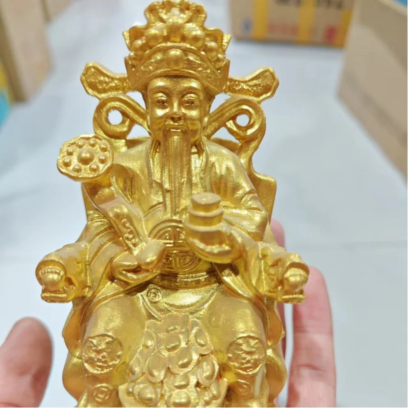 Оптовая продажа антикварное украшение из смолы Бог богатства бизнес Ruyi источник