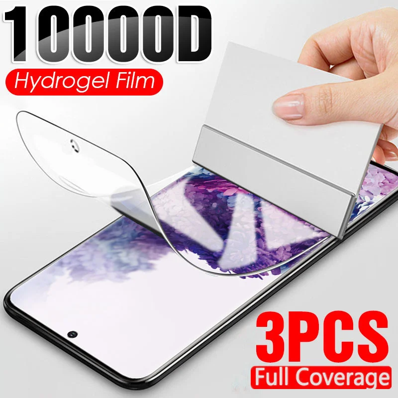 

3Pcs Hydrogel Film Screen Protector For Samsung Galaxy S10 S9 S8 S20 Plus S10E S21 S22 Ultre FE Screen Protector Note 20 8 9 10