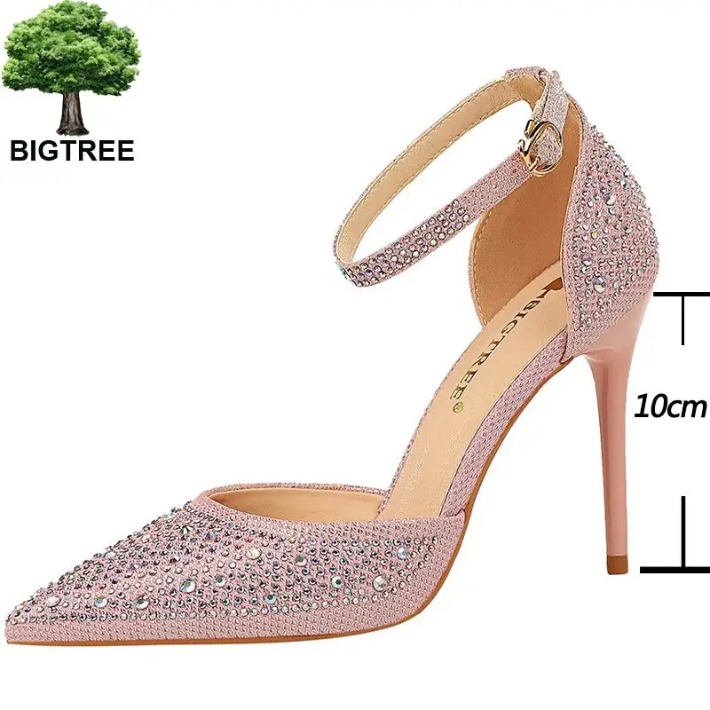 Туфли Bigtree блестящая женская обувь женские туфли-лодочки милые свадебные туфли
