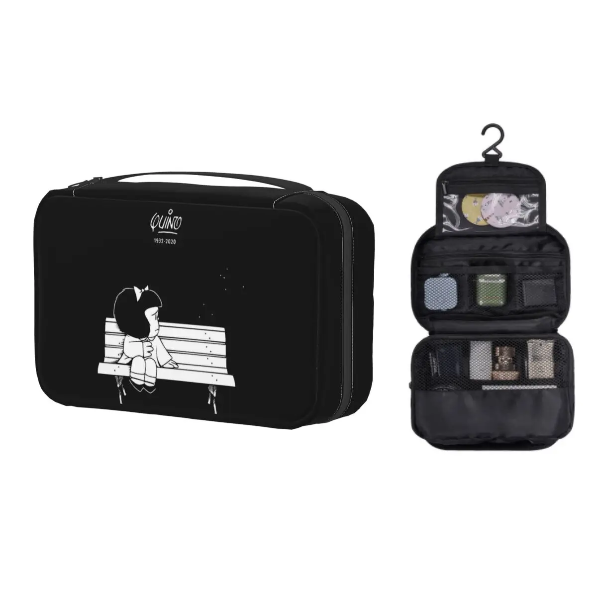 

Косметичка Mafalda Quino Tribute Design для женщин, дорожная Сумочка для путешествий, аргентинский мультяшный органайзер для туалетных принадлежностей...