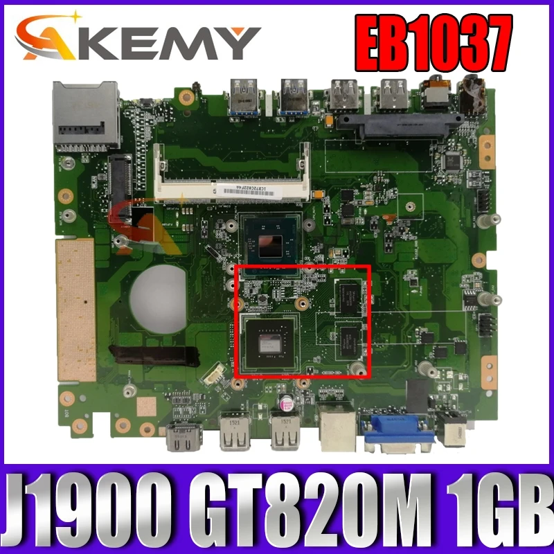 

EB1037 motherboard J1900 CPU GT820M 1GB For asus All in one Desktop Motherboard EB103 EB1037 Laptop mainboard Test 100% ok
