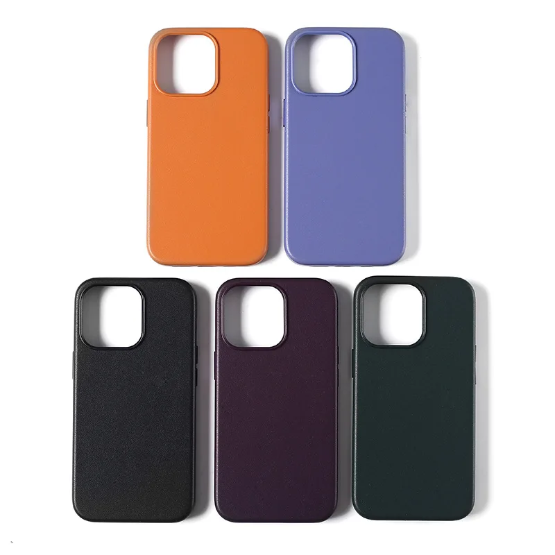 

Роскошный Ультратонкий кожаный чехол-накладка MagSafe для iPhone 13 Pro Max 13 Mini с магнитной полной защитой