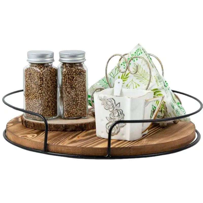 Кухонный вращающийся органайзер стойка для хранения на столешницу