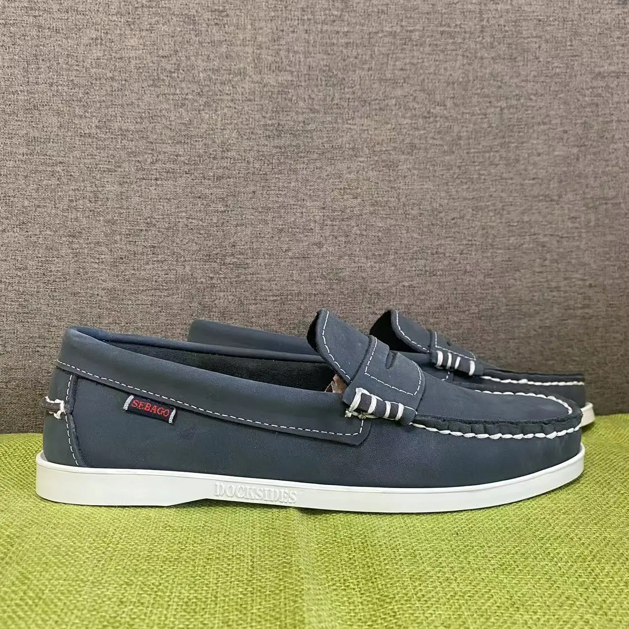 Аутентичные мужские туфли seбаго Homme Docksides-премиум натуральная замша кожа Moc носок