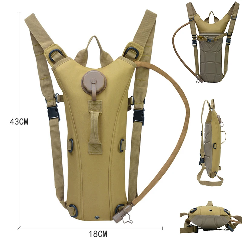 

3L Water Bag Sport Riding Tactical Camel Bag Backpack Hydration Military Camouflage Pouch Rucksack Camping Pack Bicycle Bag