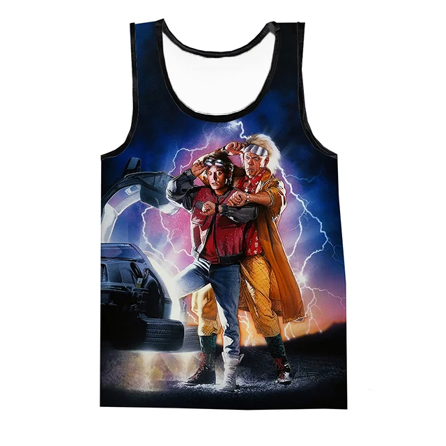 

Back to the Future 3D Printed Tank Tops Men Summer Harajuku Casual Streetwear Boy Girl Oversized Cool Sleeveless Vest clothing