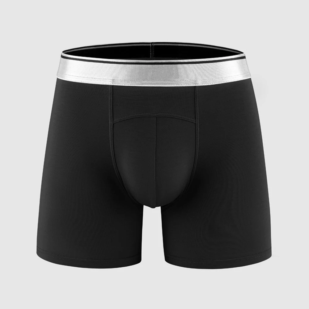 Long Legs Boxer Trunk Men Soft Modal Underwear U Convex Pouch Panty Sport Underpants Comfortable Panties Lingerie Casual Shorts