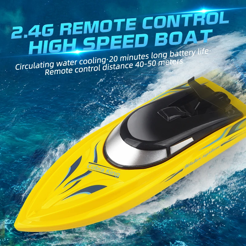 

New 2.4G Rc Boat 10km/h High Speed Speedboat For Children Competition Waterproof Flip Reset Remote Control Boat Water Toys Gifts
