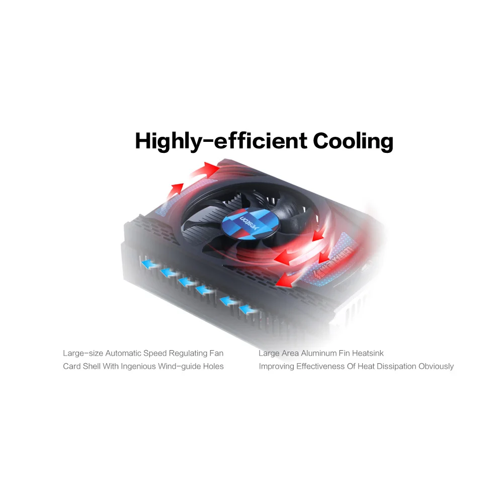 Игровая видеокарта Yeston RX550-4G D5 графическая карта с 4 ГБ GDDR5 1183 бит памяти 6000 МГц/МГц
