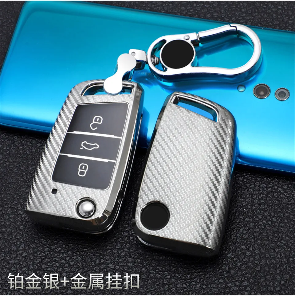 

УГЛЕРОДНЫЙ защитный чехол из ТПУ для автомобильного ключа, чехол для VW Volkswagen Golf 7 MK7 Tiguan MK2, для SEAT Ateca Leon FR 2 Ibiza, для Skoda Octavia A7