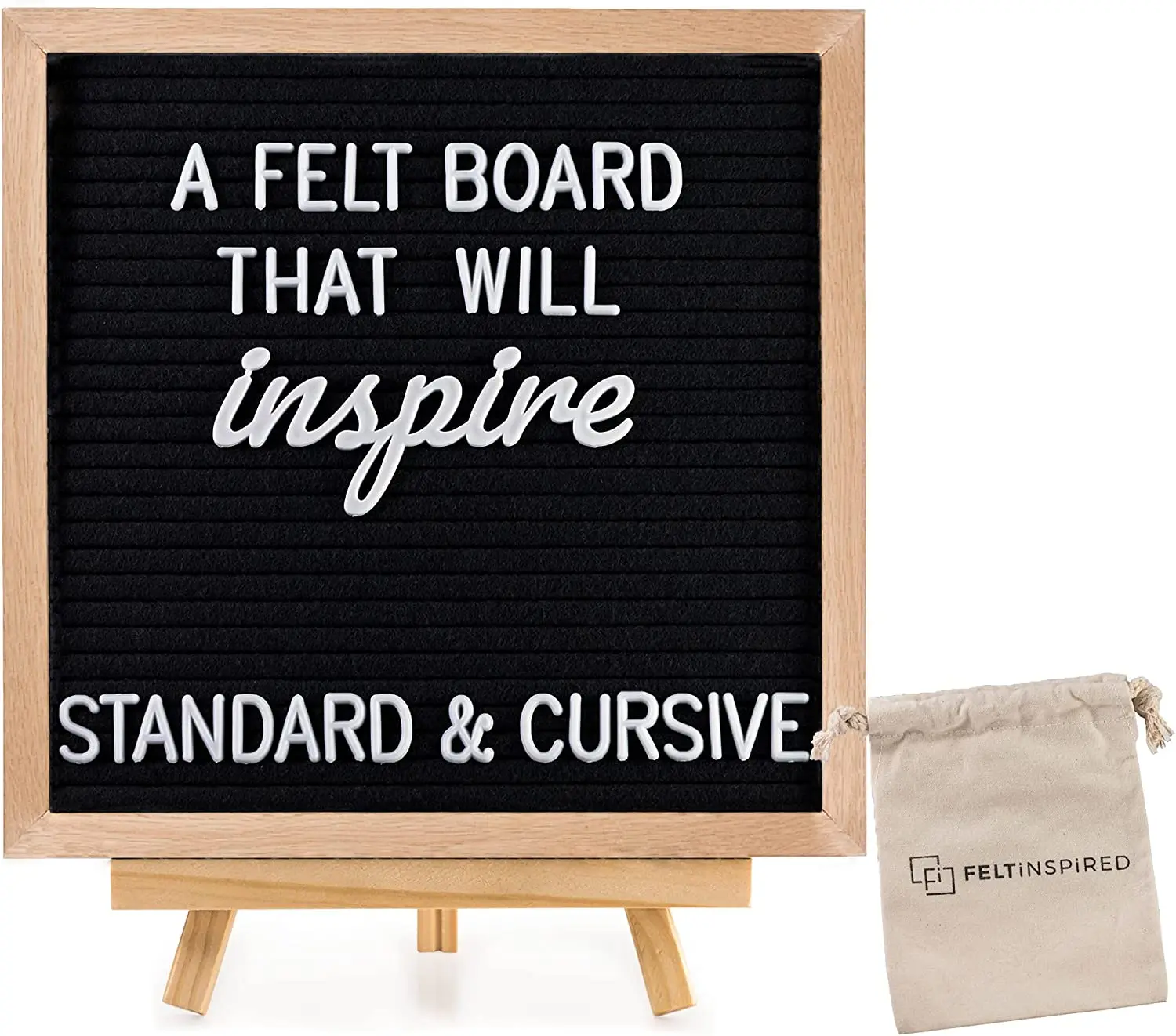 

10x10inch Nordic Wall Decor Felt Letter Board Oak Wooden Frame Message Letter Board With 460 Letters Symbols Alphabet letterboar