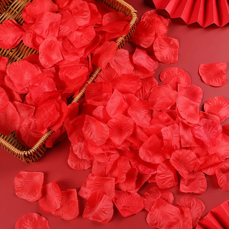 

500Pcs Colorful Rose Petal Artificial Romantic Silk Leaves Wedding Party Decoration Flower Petal Favor Event Table Decor Supplie