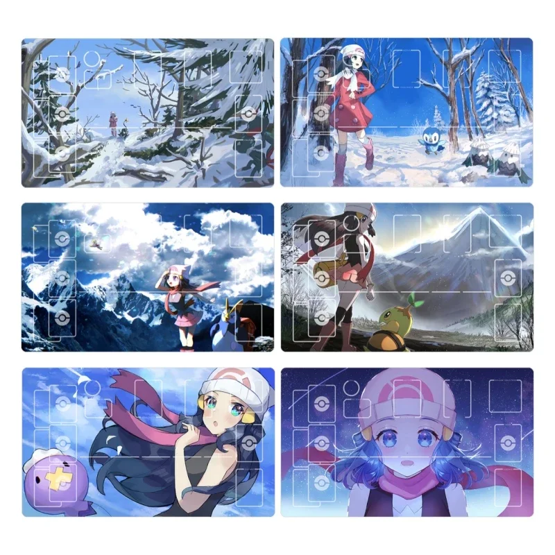

Резиновый коврик для мыши с героями мультфильмов, Покемон, PTCG, Dawn, Piplup, классический коллекционный коврик для мыши из аниме, игрушка
