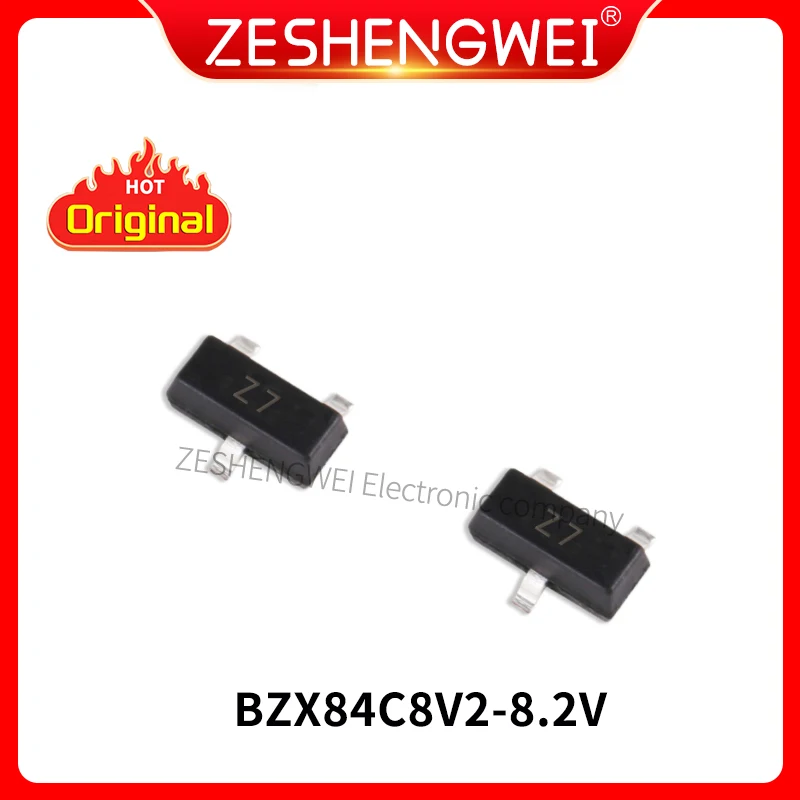 

100PCS Zener Diode BZX84-C8V2 BZX84C8V2 Z7 SOT-23 8V2V Regulator In Stock