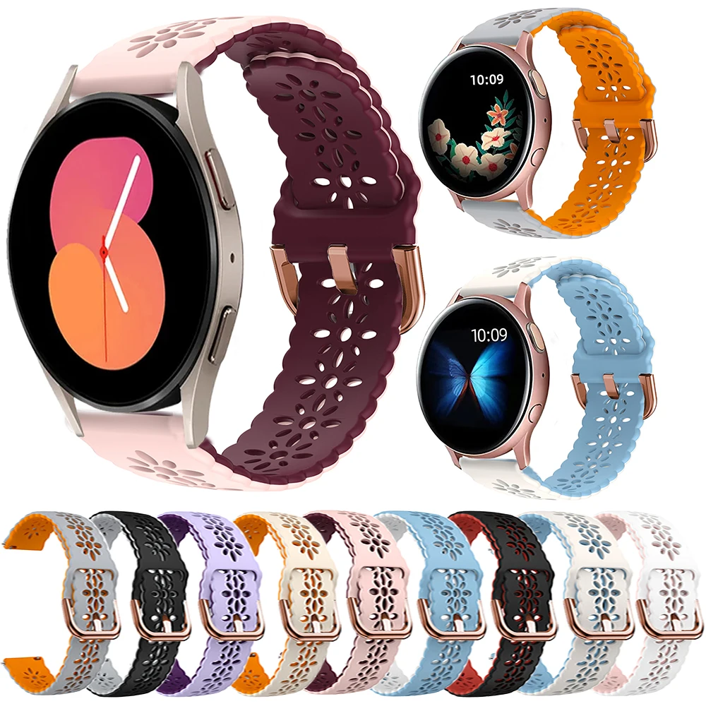 

Silicone Strap Bracelet For Samsung Galaxy Watch4/5 40 44mm/5 pro 45mm/Watch Active 2 40 44mmSmart Watch Women's Strap Wristband