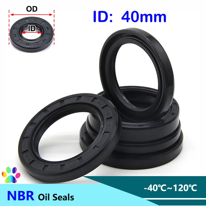 Черные прокладки сальника NBR внутренний диаметр 40 мм