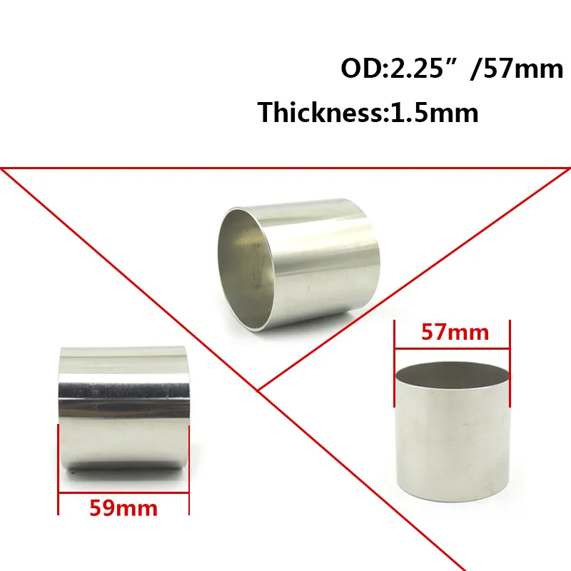 

1 PC 2.25" inch 57mm/2.5" inch 63mm 201 Stainless Steel Pipe Thickness:1.5mm