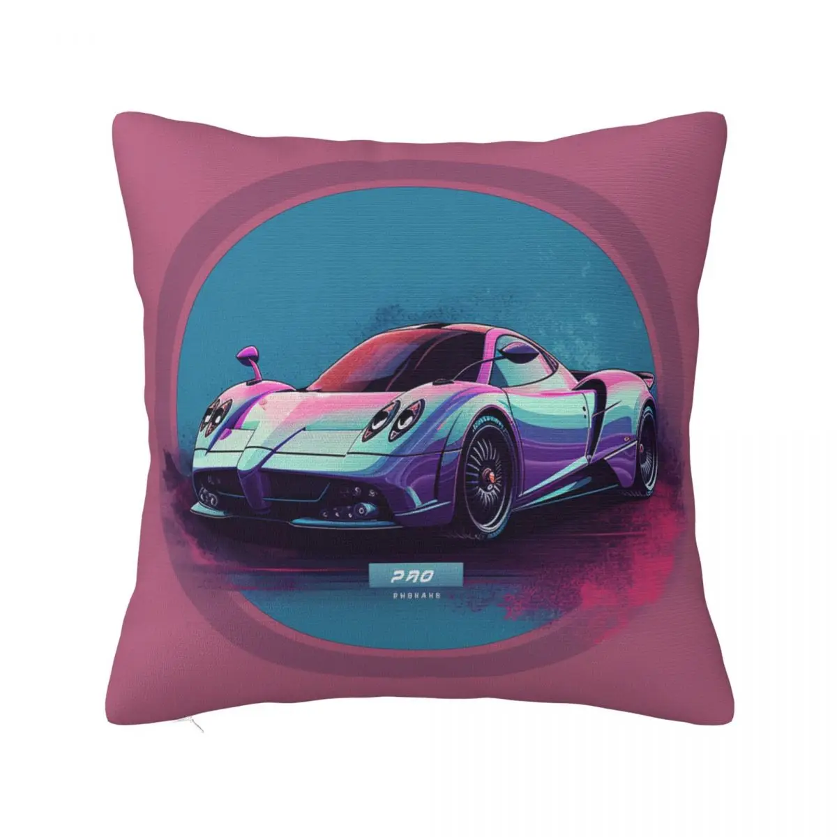 

Speed Sports Car Pillow Case Minimalistic Simple Circle Polyester Home Decor Pillowcase Zipper Summer Cute Cover