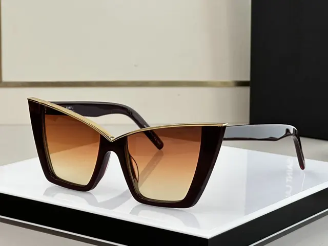 Luxury new retro cat-eye sunglasses new design wide brim Metal sunglasses women's brand designer fashion sunglasses 5