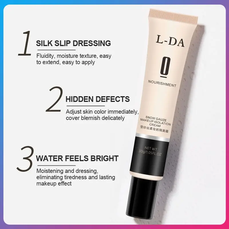 

Snow Yarn Velvet Isolation Cream Moisturizing Light Makeup Primer Oil-control Foundation Primer Cosmetic Face Makeup TSLM2