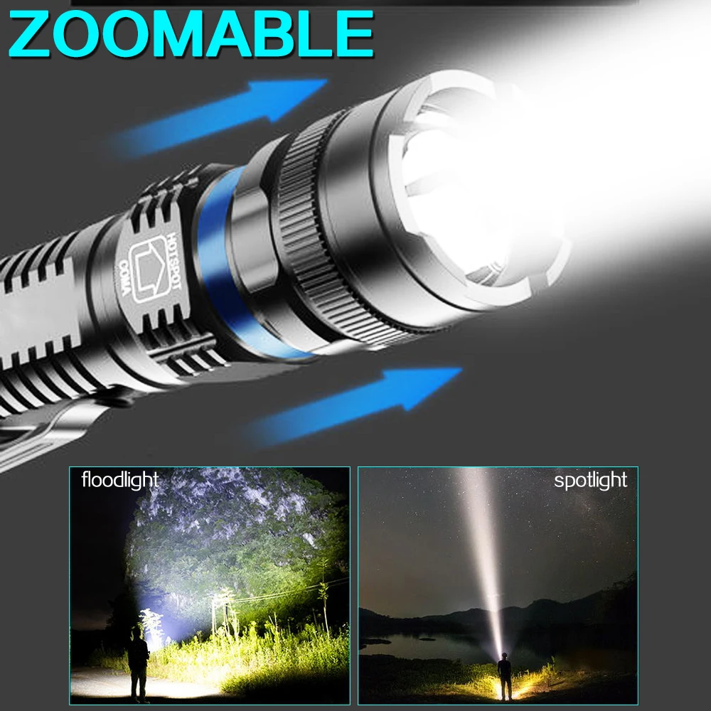 Светодиодный фонарик T9 мощный водонепроницаемый фонарь с зарядкой через USB 3