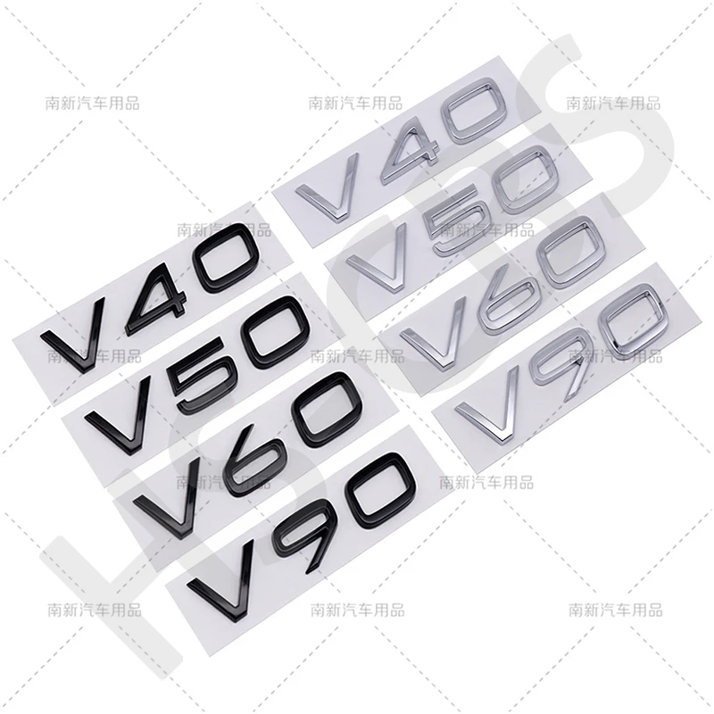 Фото Gloosy V40 V50 V60 V90 Эмблема на багажник Автомобильные наклейки для Volvo Аксессуары Задний багажник Логотип перемещения Наклейка Стайлинг автомобиля №3