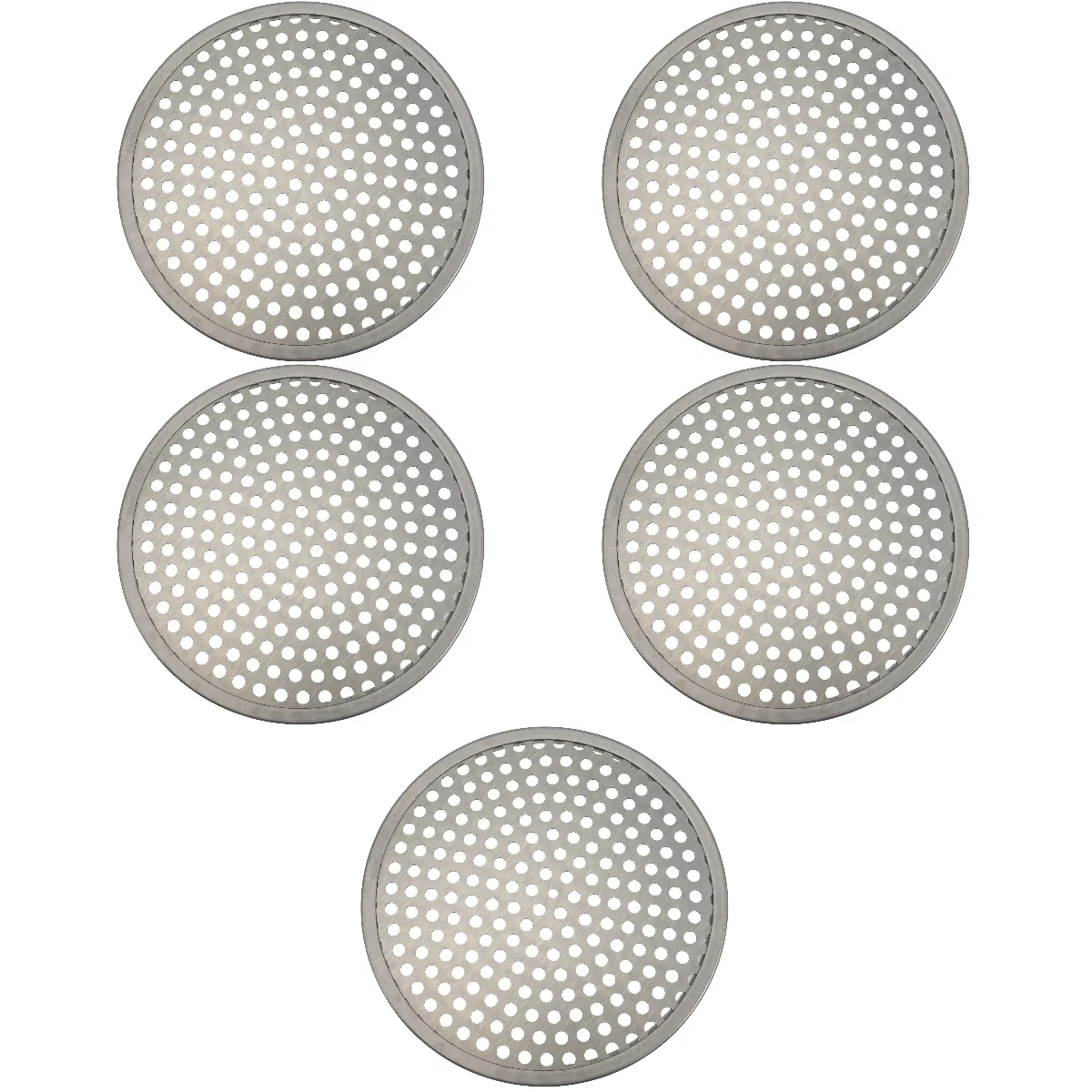 

5x Oven Pizza Daily Use Aluminum Pizza Pan Bakeware Wear-resistant Pizza Plate Pizza Plate Baking Tray for Baking Home