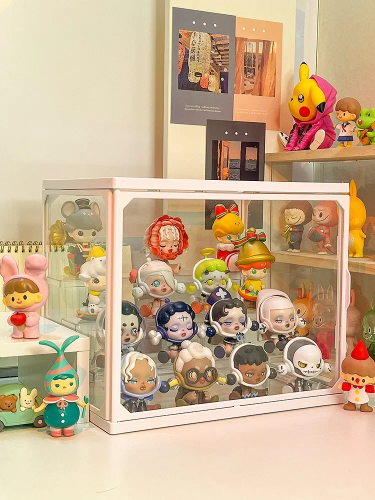 

Прозрачная стеклянная коробка большой емкости NEW2023, стеллаж для хранения экшн-фигурок Popmart, стеллаж для кукол Lego