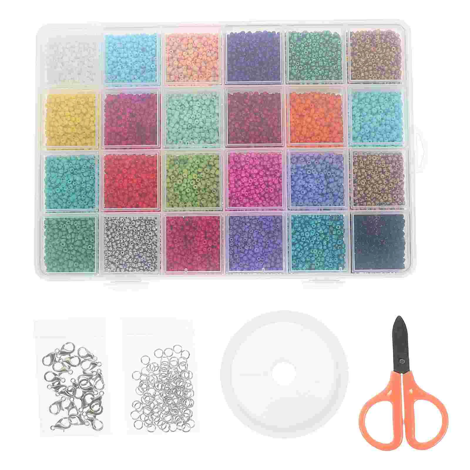 

Beads Making Jewelrydiybracelet Spacer Set Loose Charms Necklaces Mini Beach Bead Craft Necklace Supplies Kit Colorful Flat