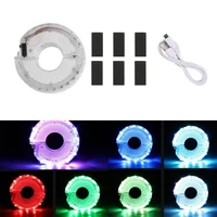 led bicycle wheel light bike front tail hub spoke lamp with 7 color 18 modes rechargeable kids balance bike light